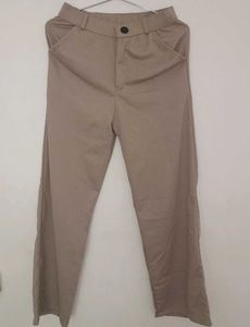 Tan Wide Leg Trousers