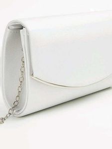 Code by Lifestyle White Shimmer Clutch