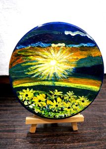 Sunflower Sunset Acrylic Painting