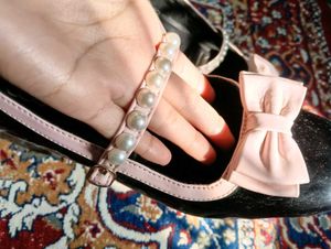 Cute black pink Mary Jane