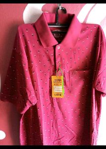 Lois Polo Shirt - Burgundy Patterned