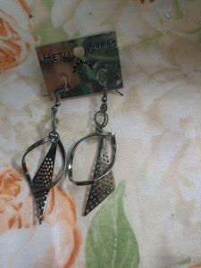 Unique Silver Tone Earrings