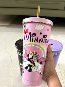 Minniey Insulated Tumbler With Steel Straw - Pink