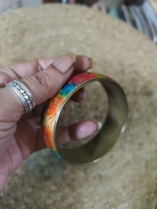 Handpainted Vintage Pure Brass Bangles