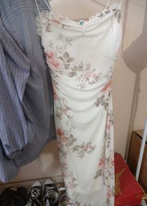 Floral Mesh Overlay Dress