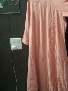 Peach Embroidered Anarkali Kurta