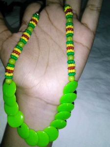 Green Disc Necklace