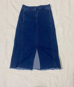 Denim Midi Skirt