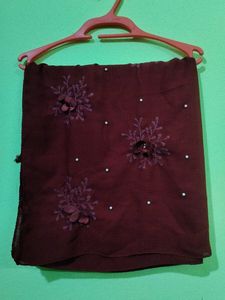 Crepe HIJAB Maroon Floral