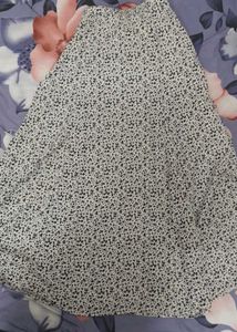 Long Black And White Skirt