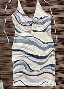 URBANIC Swirl Print Backless Dress