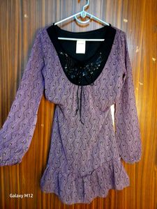 Cute purple Top / dress For Women
