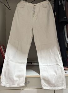 White Straight Leg Jeans