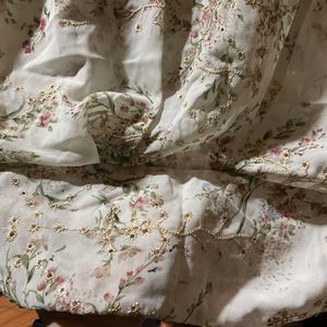 Floral Print Top with Lace Trim