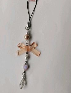 Giveaway Orange Coquette Bow Phone Charm