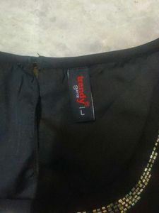 Black Embellished Sleeveless Top