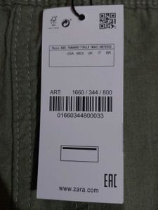 Zara Olive Green Linen Pants