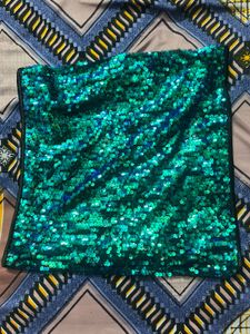 Green Shimmery Skirt