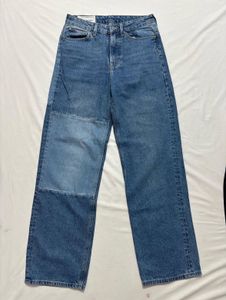 Patchwork Wide Leg Jeans