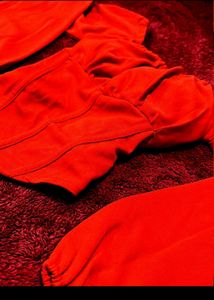 Price Drop Valentine Special Red Off Shoulder Crop