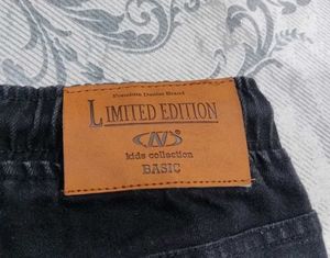 Black Denim Joggers
