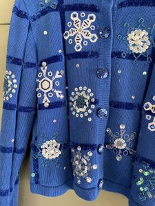 Vintage CHRISTMAS Jack B Quick Royal Blue SEQUINS