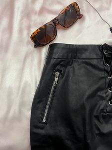 SHEIN Leather Mini Skirt