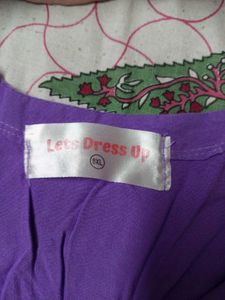 Purple Casual Plussize Kurta/Tunic