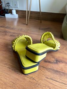 Charles &amp; Keith Patent Fringe Sandals