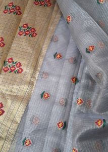 Elegant banrasi silk top dupatta set Material