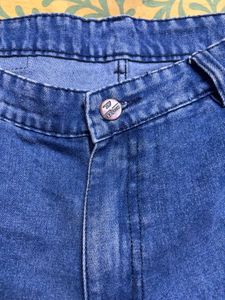 Blue Denim Cargo Pants