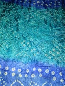 Blue Bandhani Saree