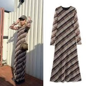 Zara Plaid Maxi Dress