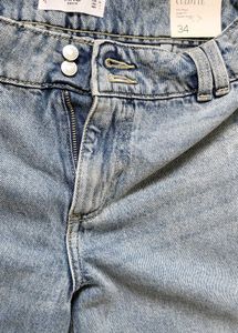 Brand New MANGO Mid Waist Blue Denim Jeans