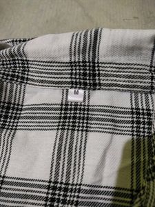 Casual Checkered Women White Black Top