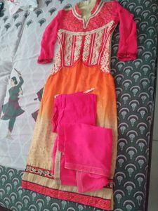 Buy 1 party wear kurta and leggings , Get 1 gown Free