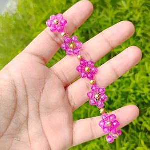 Pink Crystal Floral Bracelet