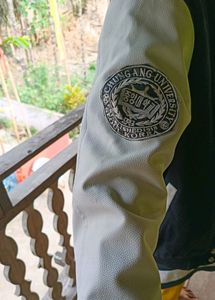 LEATHER VARSITY JACKET BY CHUNGANG UNIVERSITY