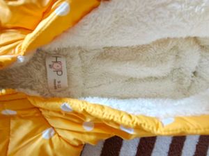 Cute Yellow Polka Dot Puffer Jacket