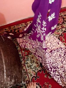 Maroon Desiner Embroidered Anarkali Suit