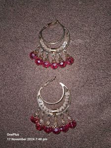 Chandivali (Red) Hydro Beads And CZ Stone