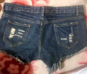 Distressed Denim Shorts