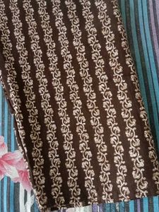 Brown Printed Kurta Set