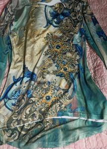 Baroque Print Long Sleeve Top