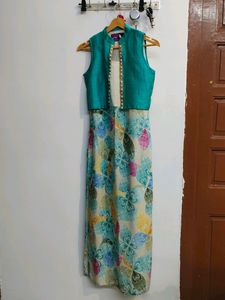 Kurti With Attached Shrug Studded