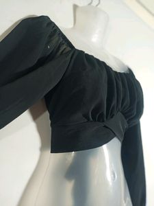 Black Western Crop Top(women&#39;s)