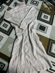 Cable Knit Turtleneck Dress