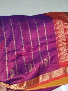 Pure Kanchi Pattu Saree 💜🧡