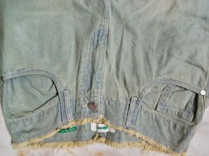 Distressed Wide-Leg Denim Jeans