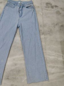 Wide Leg Blue Jeans For Women
